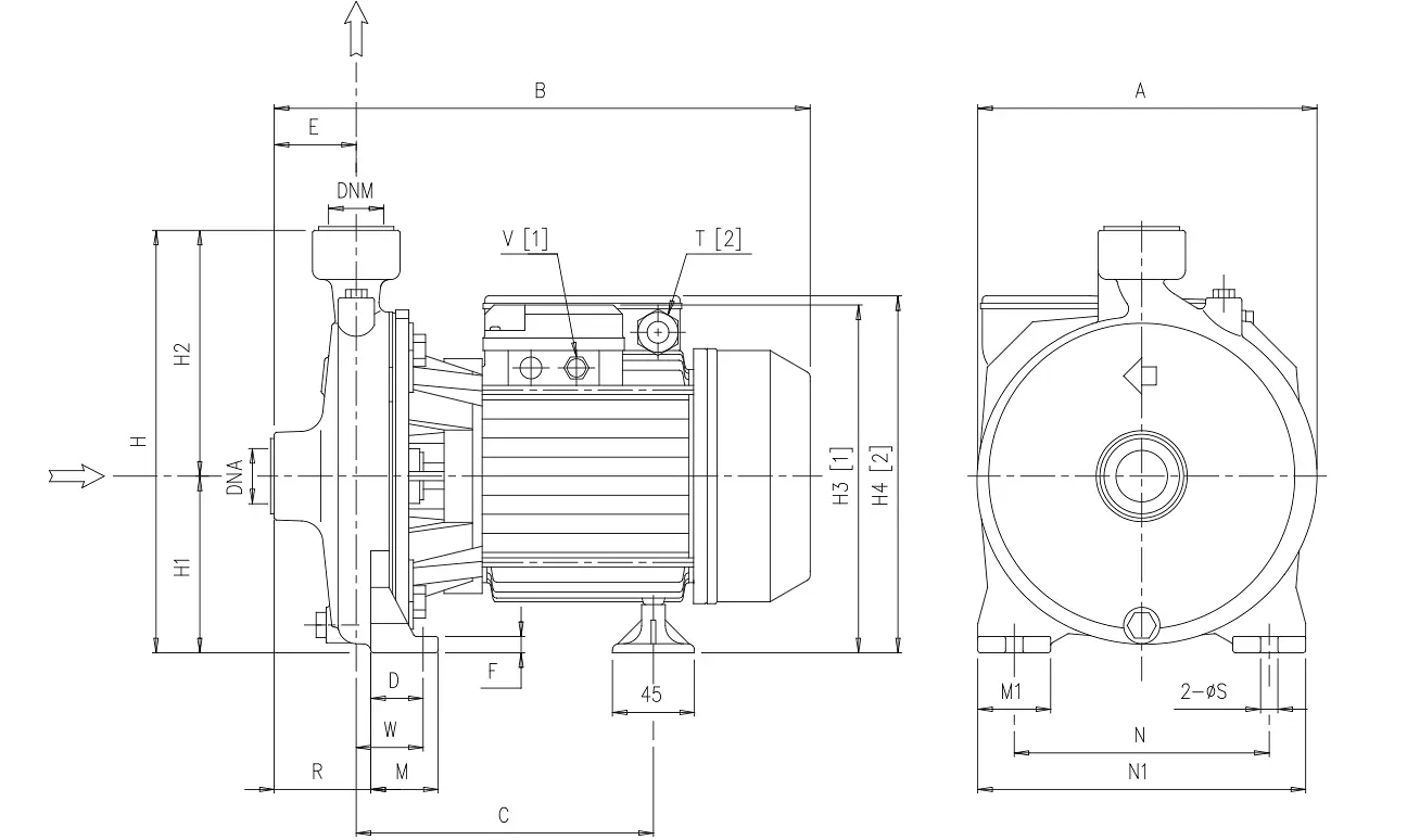 Máy bơm ly tâm EBARA CMA/CMB/CMC/CMD gang 0.5M – 5.5T